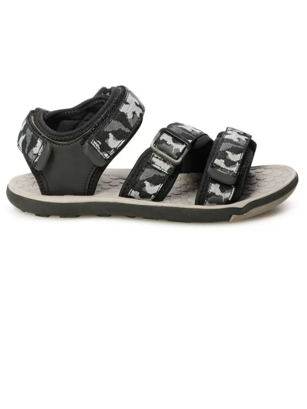 Sonoma Sandals 12 Toddler Gray Camo Sport Open Toe Fx Leather Adj Straps